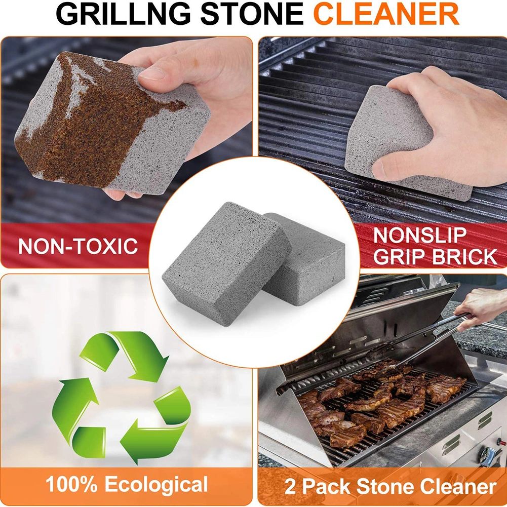 4/10/20Pcs Reusable Barbecue Scraper BBQ Grill Stains Brush Cleaning Brick Stone