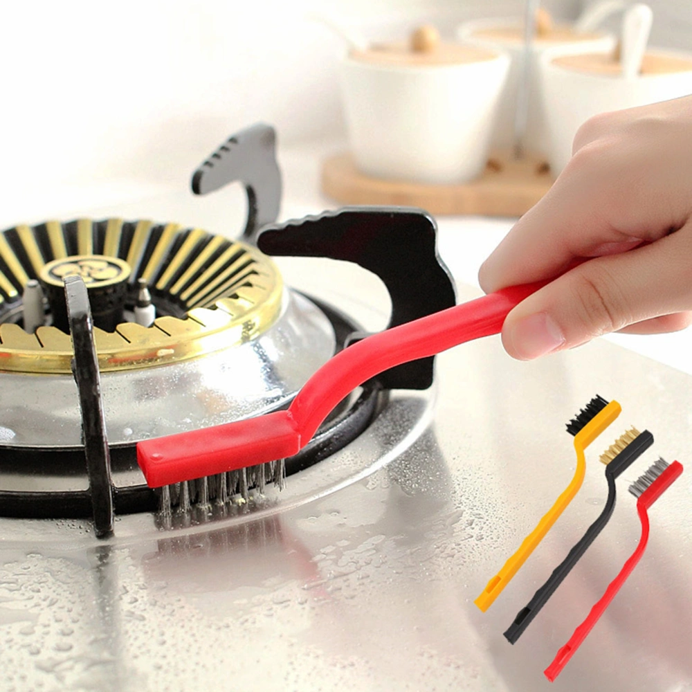 3Pcs Cleaning Brushes Eco-friendly Anti-deform Plastic 3 Types Brush Head Drain Cleaning Brush for Home