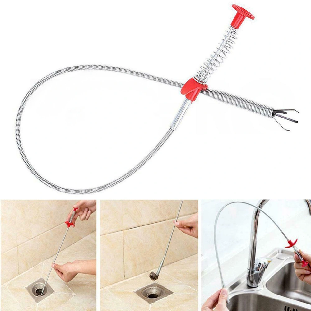 Bendable Sink Cleaning Hook Sewer Dredging Tool Kitchen Spring Pipe Hair Remover