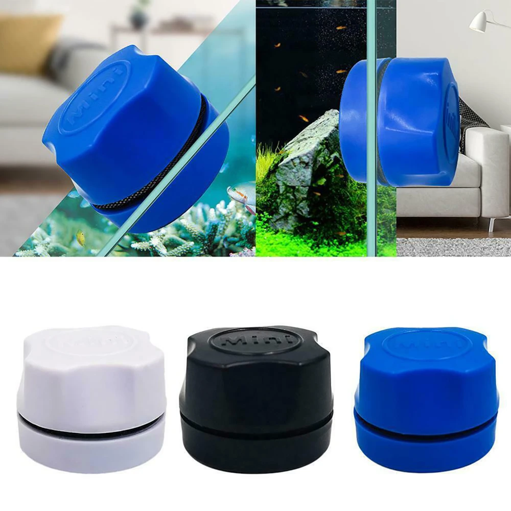 Mini Magnetic Aquarium Fish Tank Brush Algae Glass Cleaner Sponge Scrubber Tool