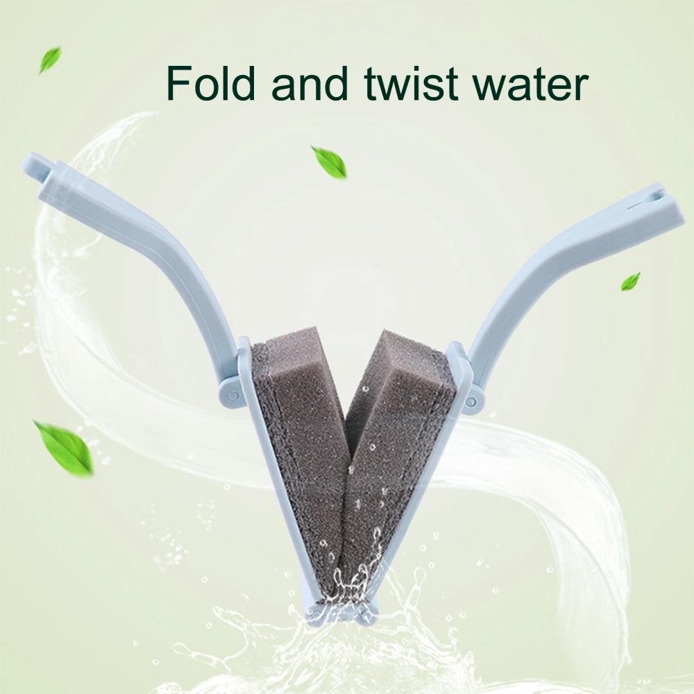 Foldable Sponge Cleaning Brush with Handle Sponge Wiper for Kitchen Floor Glass Window Bathtub Cleaning