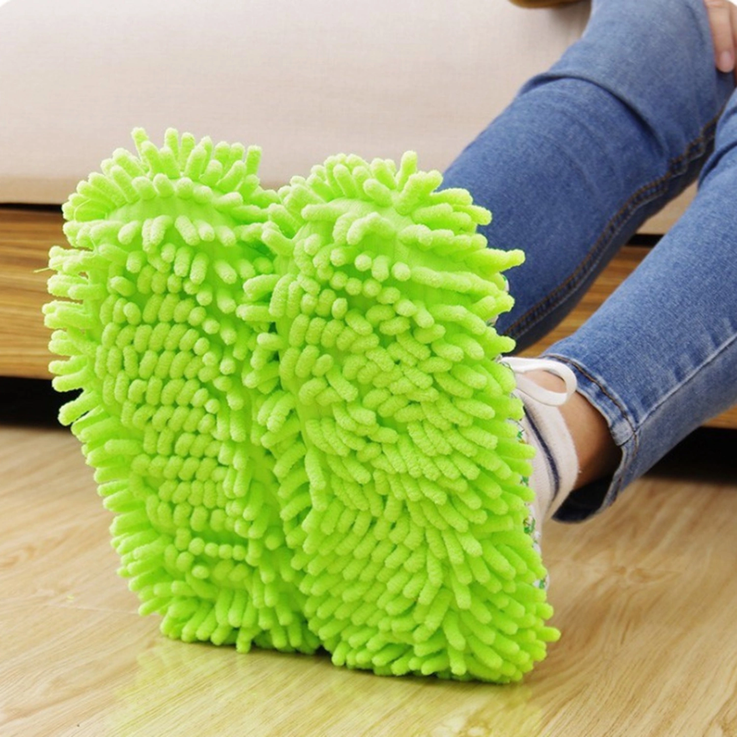 2Pcs/10Pcs Bathroom Kitchen Cleaner Mop Fuzzy Slipper Floor Cleaning Shoe Cover