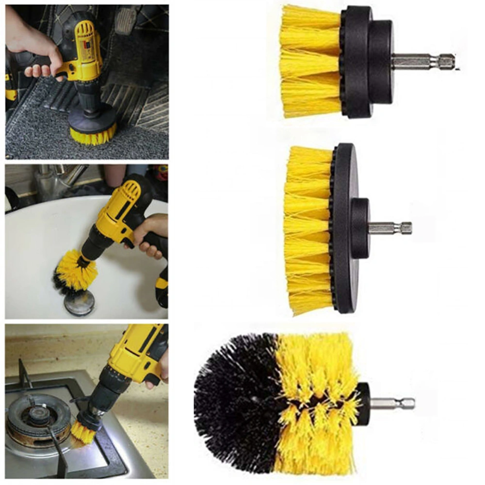 3Pcs/1Pc Power Scrubber Electric Drill Brush Tile Floor Glass Cleaning Tool