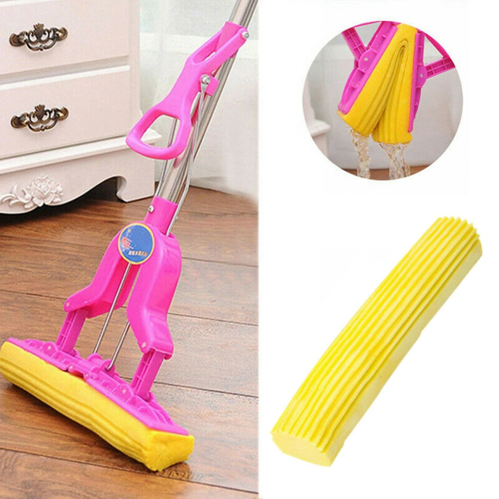 Strong Water Absorption Double Roller Cleaning Foam Sponge Telescopic Mop Head