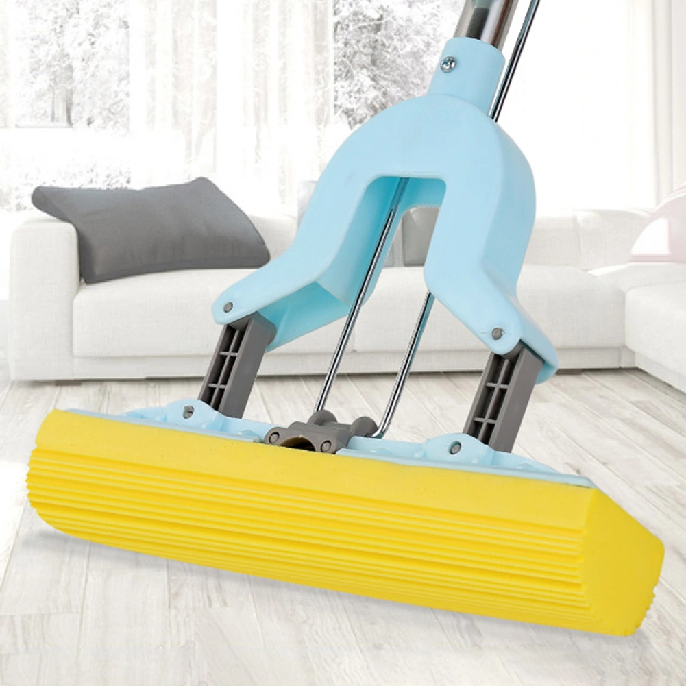 Strong Water Absorption Double Roller Cleaning Foam Sponge Telescopic Mop Head