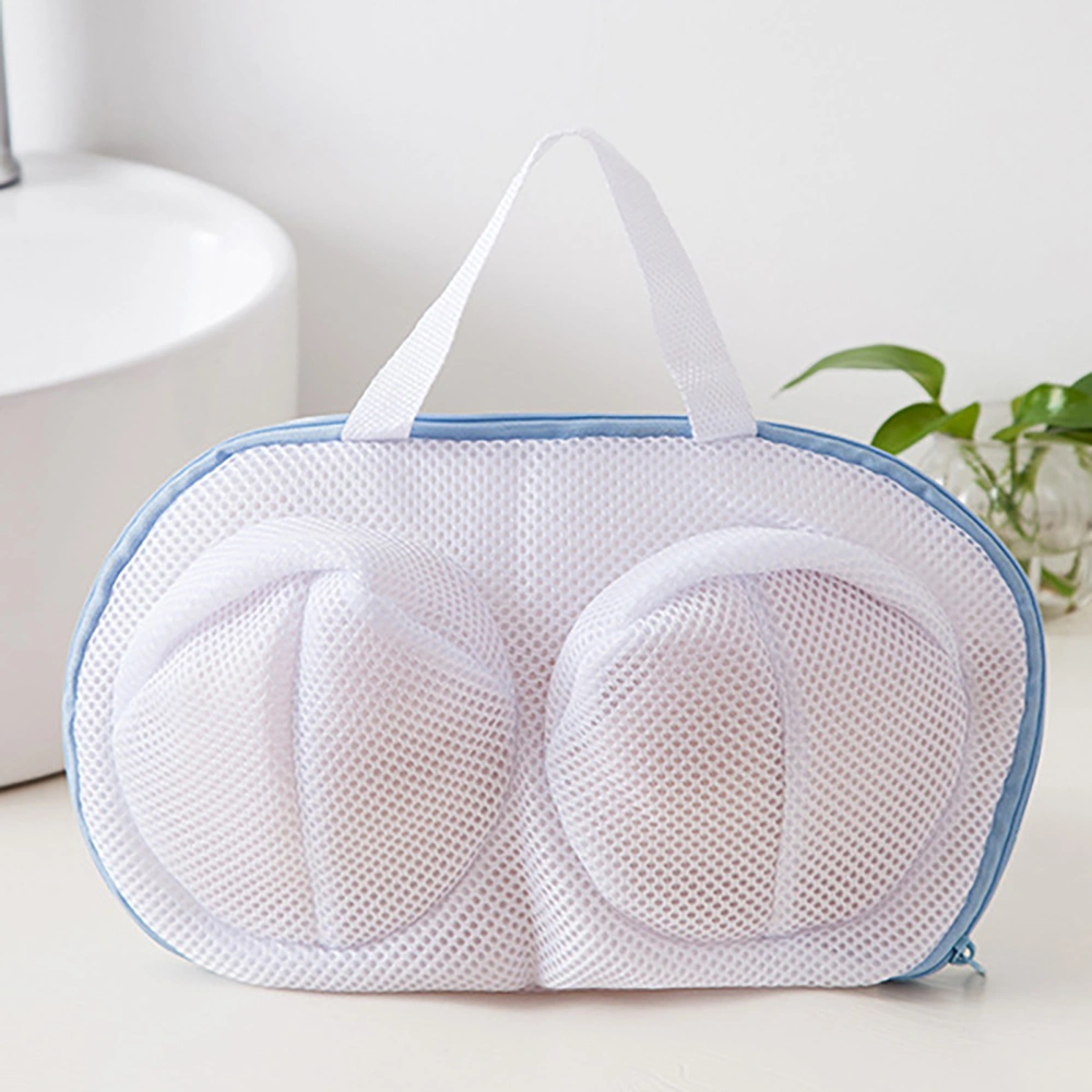 Laundry Bag with Handle Dense Mesh Polyester Elastic Anti-scratch Underwear Washing Bag for Home