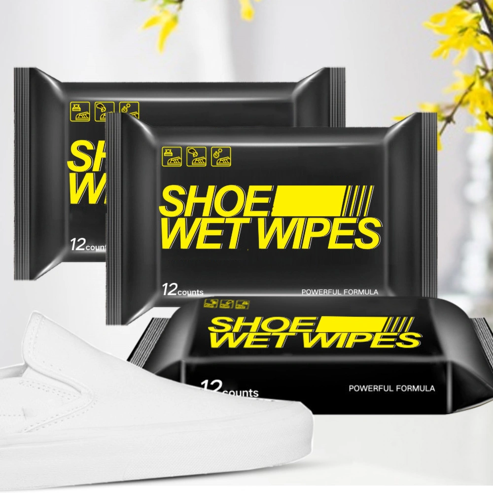 Portable Disposable Shoes Cleaning Wet Wipes Sneakers Non-woven Detergent Tissue