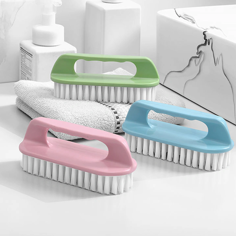 Cleaning Brush Soft Long Bristles Ergonomic Handle Plastic Clothes Sneaker Floor Scrub Brush Groove Gap Brush for Home