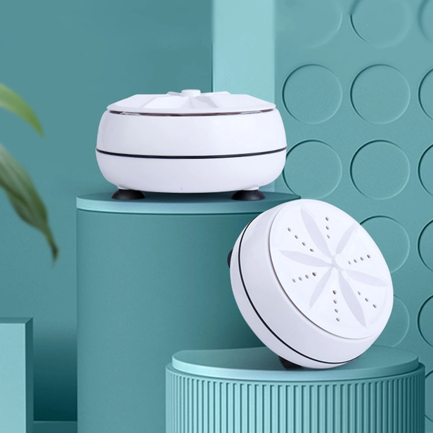 10W Mini Washing Machine USB Powered 2 in 1 ABS Ultrasonic Cleaning Turbo Washing Machine for Business Trip 