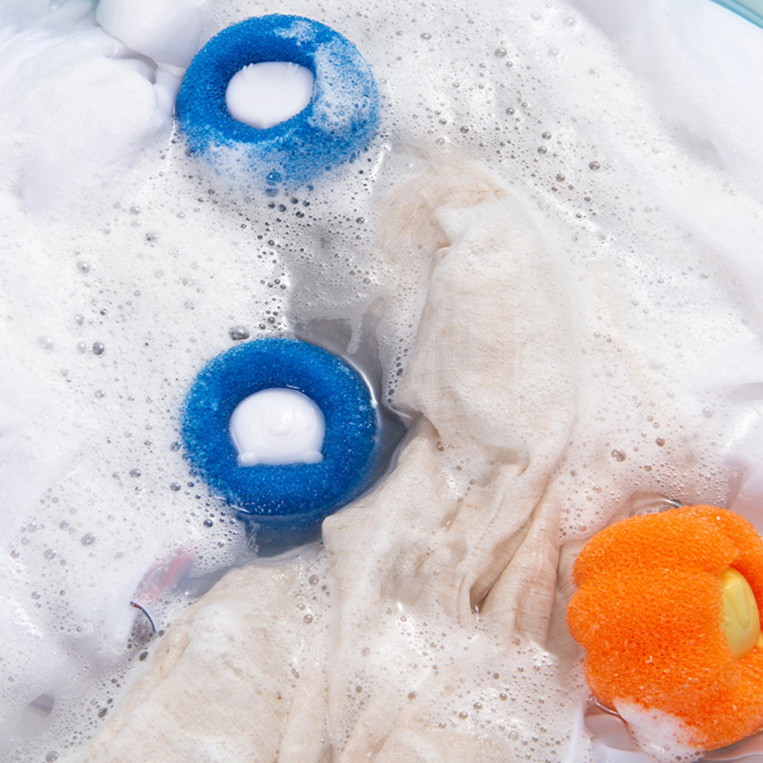 3Pcs/Pack Laundry Balls Compact Anti-knotted Imitation Loofah Cute Reusable Laundry Washer Balls Household Supplies
