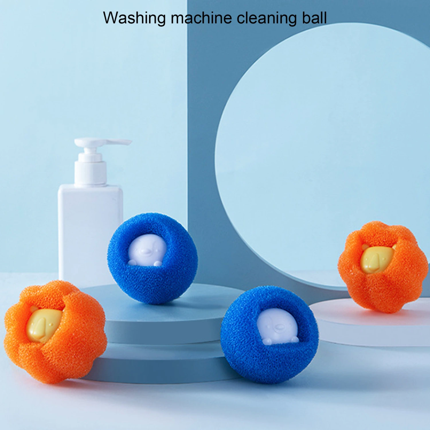 3Pcs/Pack Laundry Balls Compact Anti-knotted Imitation Loofah Cute Reusable Laundry Washer Balls Household Supplies
