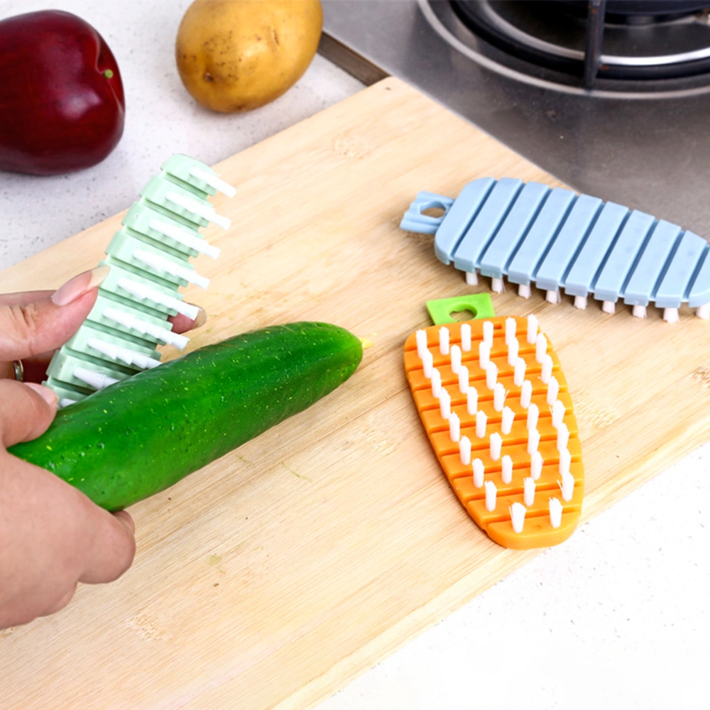 Vegetable Cleaning Brush Carrot Shape Cleaning Scrub Mini Fruit Cleaner Kitchen Tools