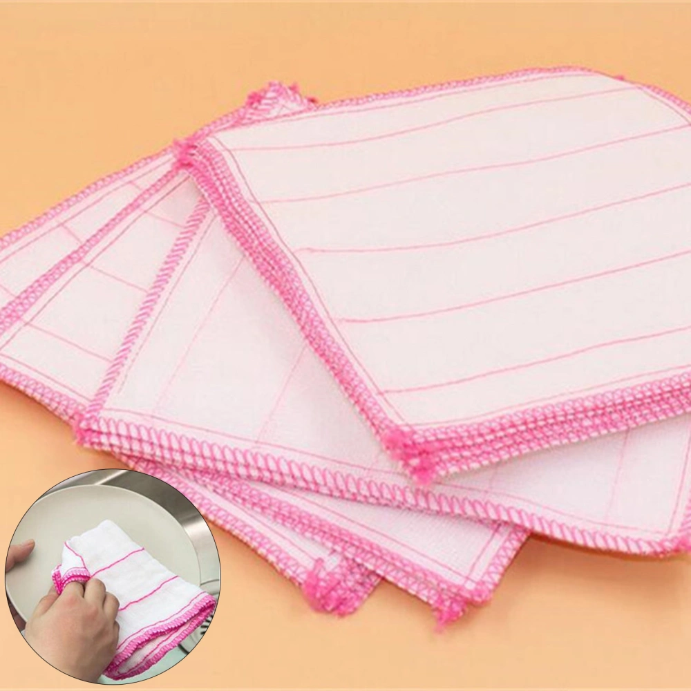 10 Pcs Dishcloth Widely Used Great Toughness Portable Multi-purpose Eco-friendly Cleaning Cloth Kitchen Cleaning 