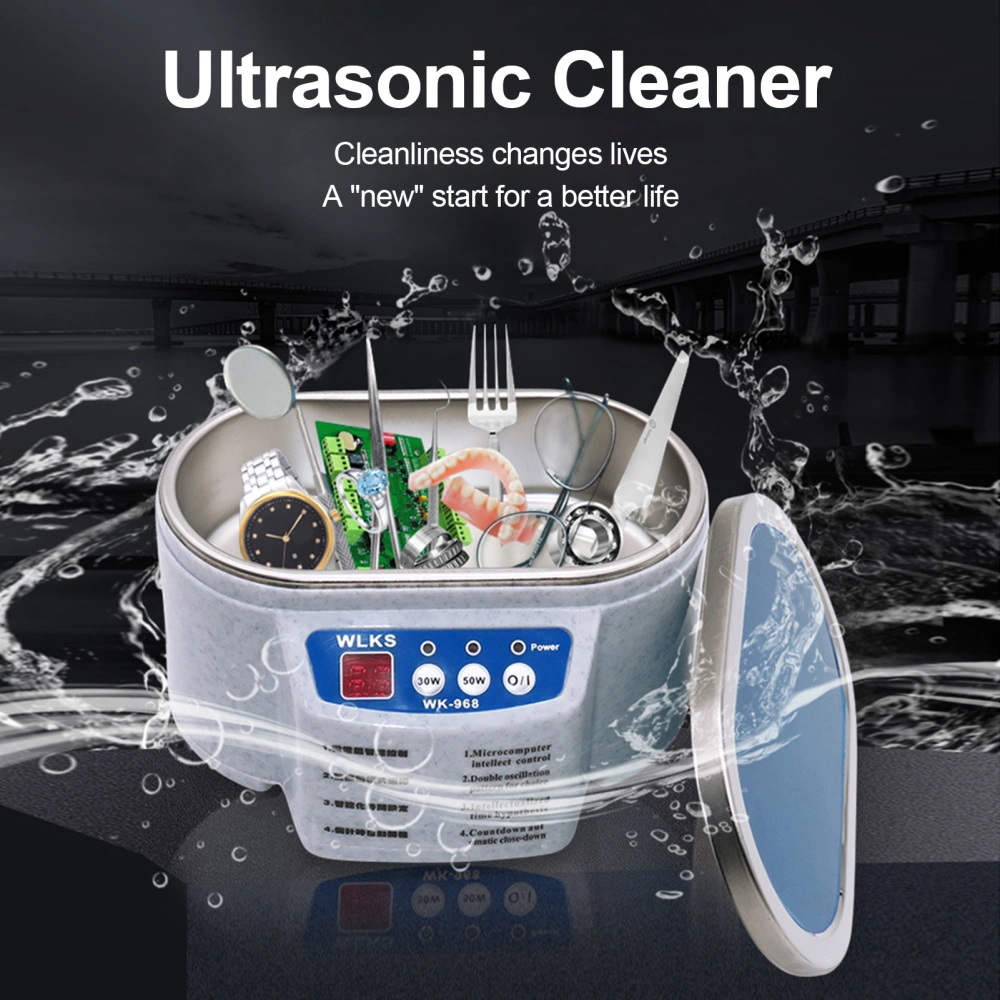 Ultrasonic Cleaner Quick Cleaning High Frequency Vibrating Clean Double Vibration Mode Ultrasonic Cleaning Machine for Home