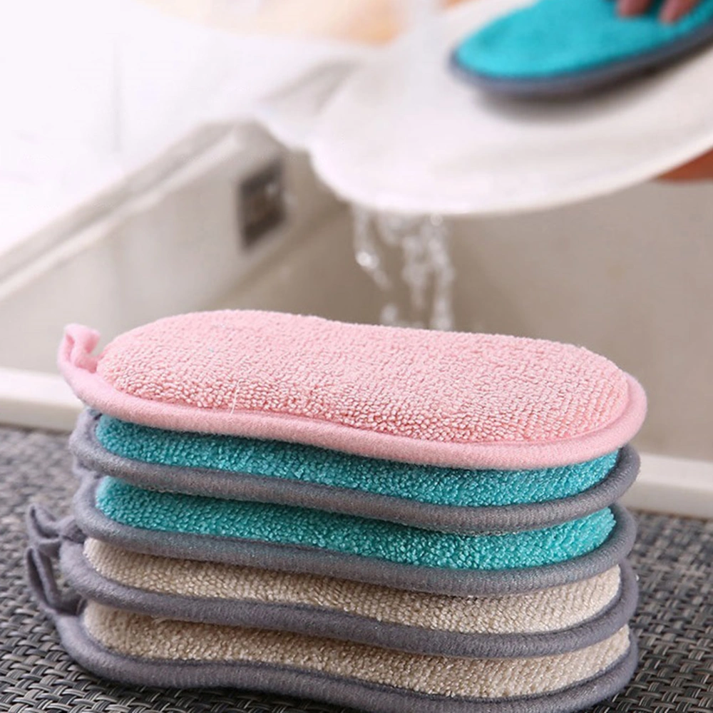 2Pcs Sponge Eraser Long Lasting Thick Double Sided Non-Scratch Scouring Sponge for Kitchen