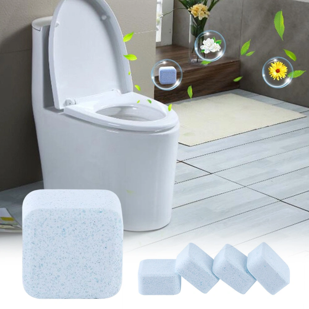 10Pcs Toilet Cleaning Tablets Safe Ingredients Labor-saving Quick Dissolving Fast Acting Convenient Clean Tough Stains Powder Effervescent Tablets Automatic Toilet Bowl Cleaner Home Supplies