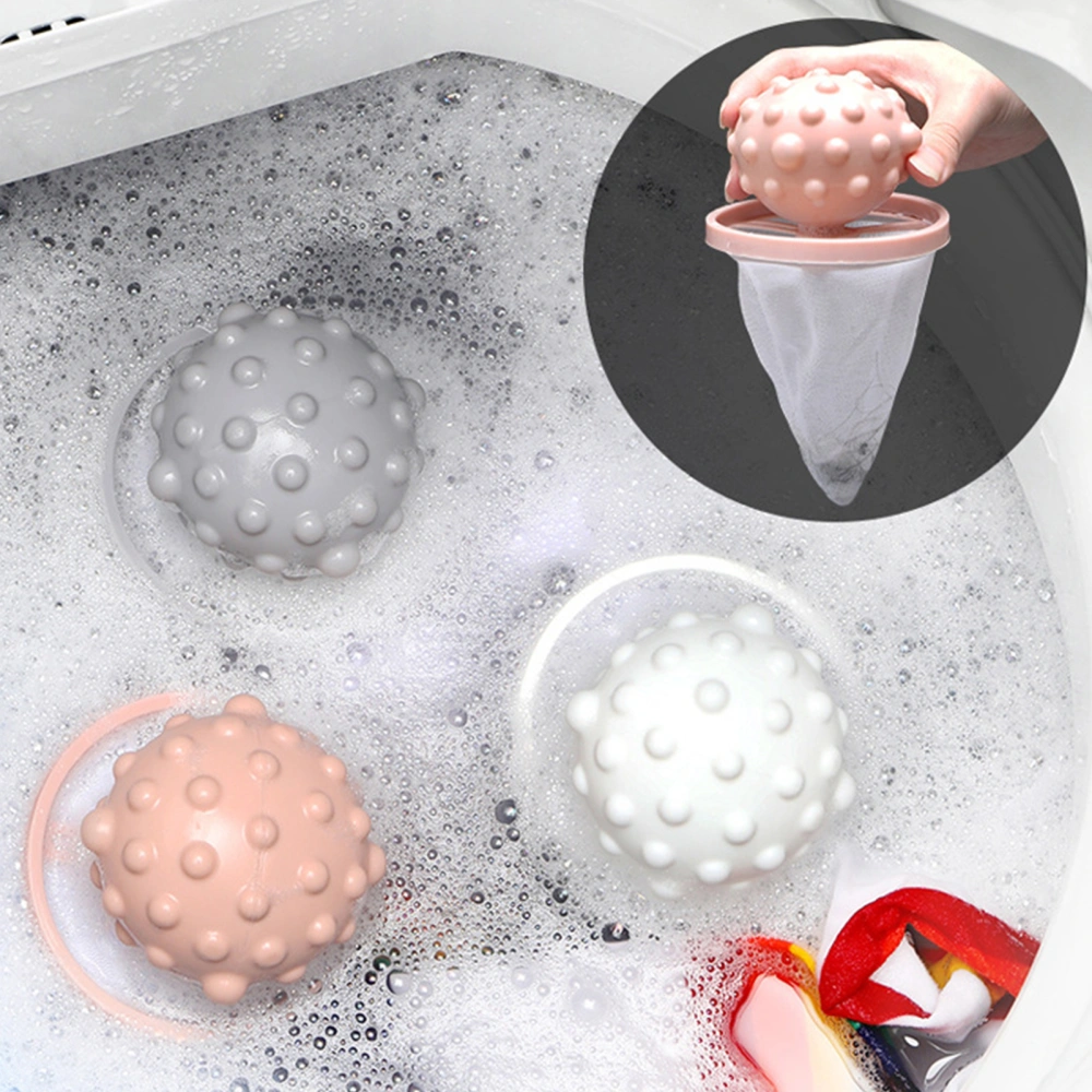 Efficient Laundry Ball Anti-deform Powerful Anti-winding Protective Reduce Tangling Cleaning Ball for Bathroom