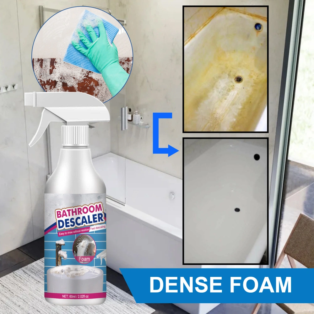 60ml Bathroom Cleaner Powerful Strong Decontamination Mild Formula Kitchen Bubble Cleaning Agent for Home