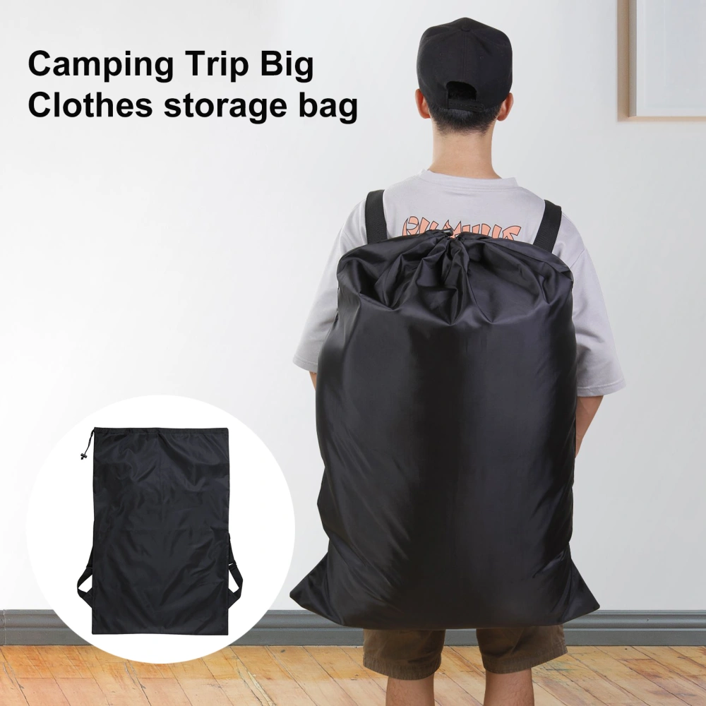 Laundry Bag High Capacity Drawstring Closure Multi-Purpose Adjustable Straps Waterproof Storage Strong Load Bearing Extra Large Laundry Backpack Travel Accessory