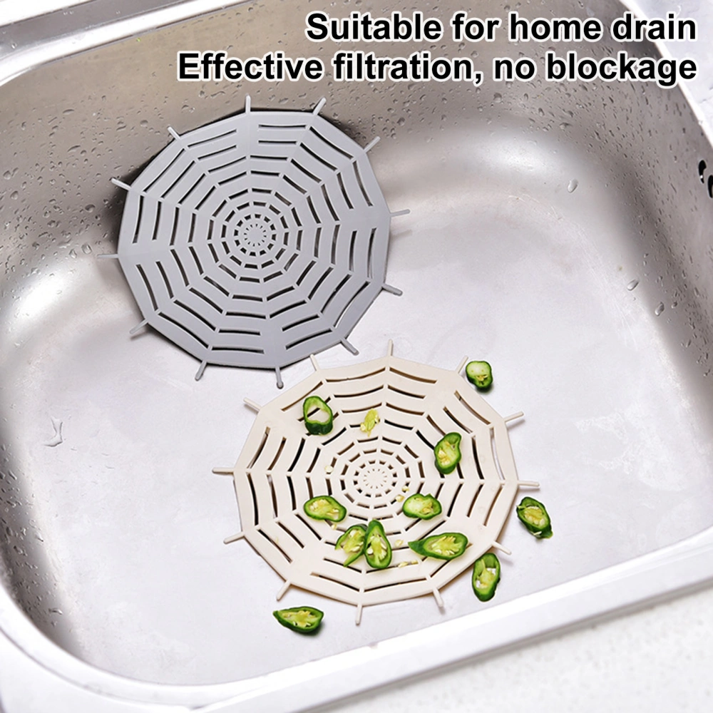 Flexible Sink Strainer Multipurpose TPR Anti-clogging Spider Web Drain Filter Household Supplies 