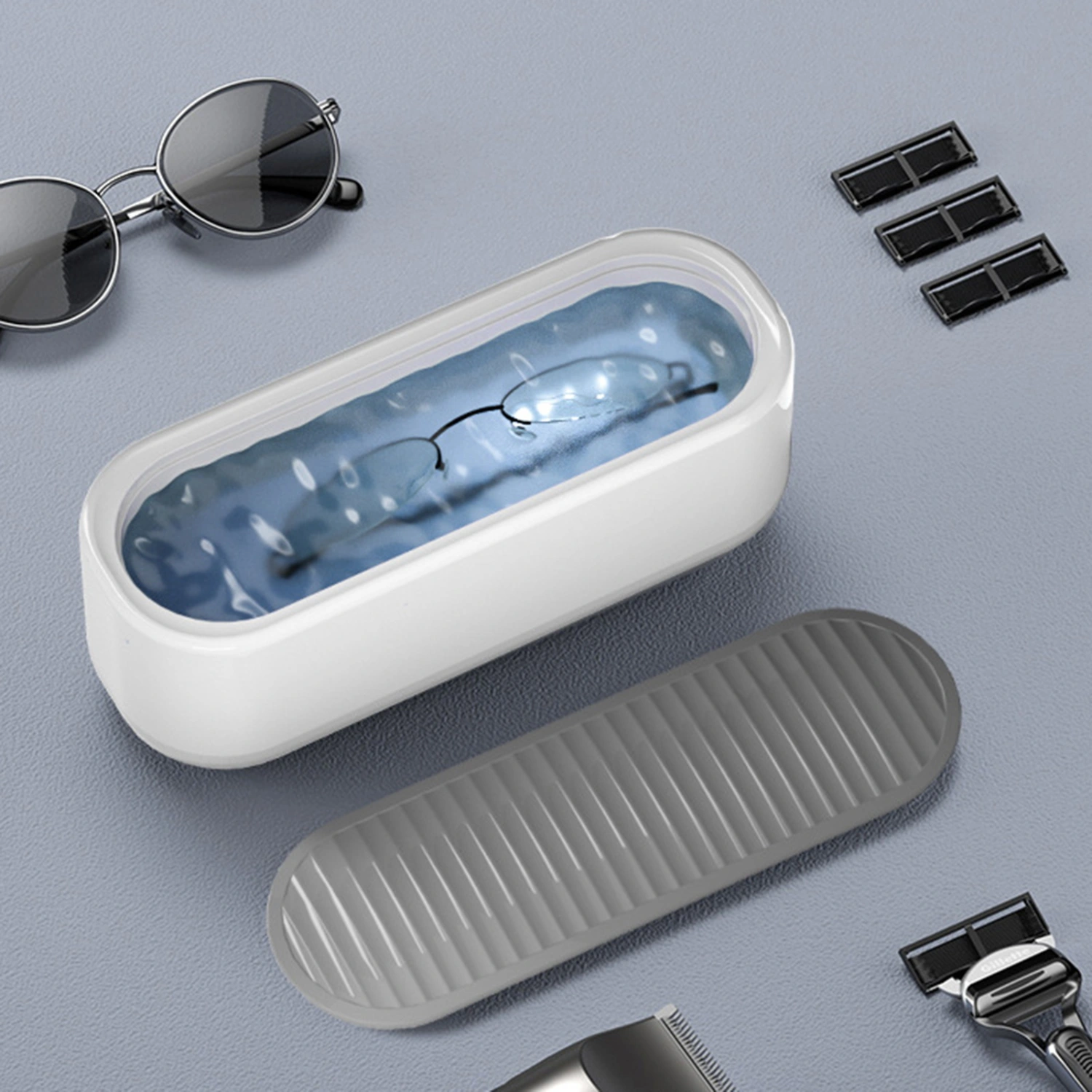 Ultrasonic Glasses Cleaner Strong Cleaning Ability Wireless 360 Degree Cleaning Ultrasonic Jewelry Cleaner Glasses Cleaning Tool