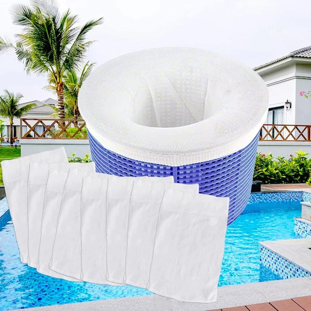 10Pcs Swimming Pool Filter Easy to Install Nylon Above Ground/Inground Pool Skimmer Sock for Water Activities