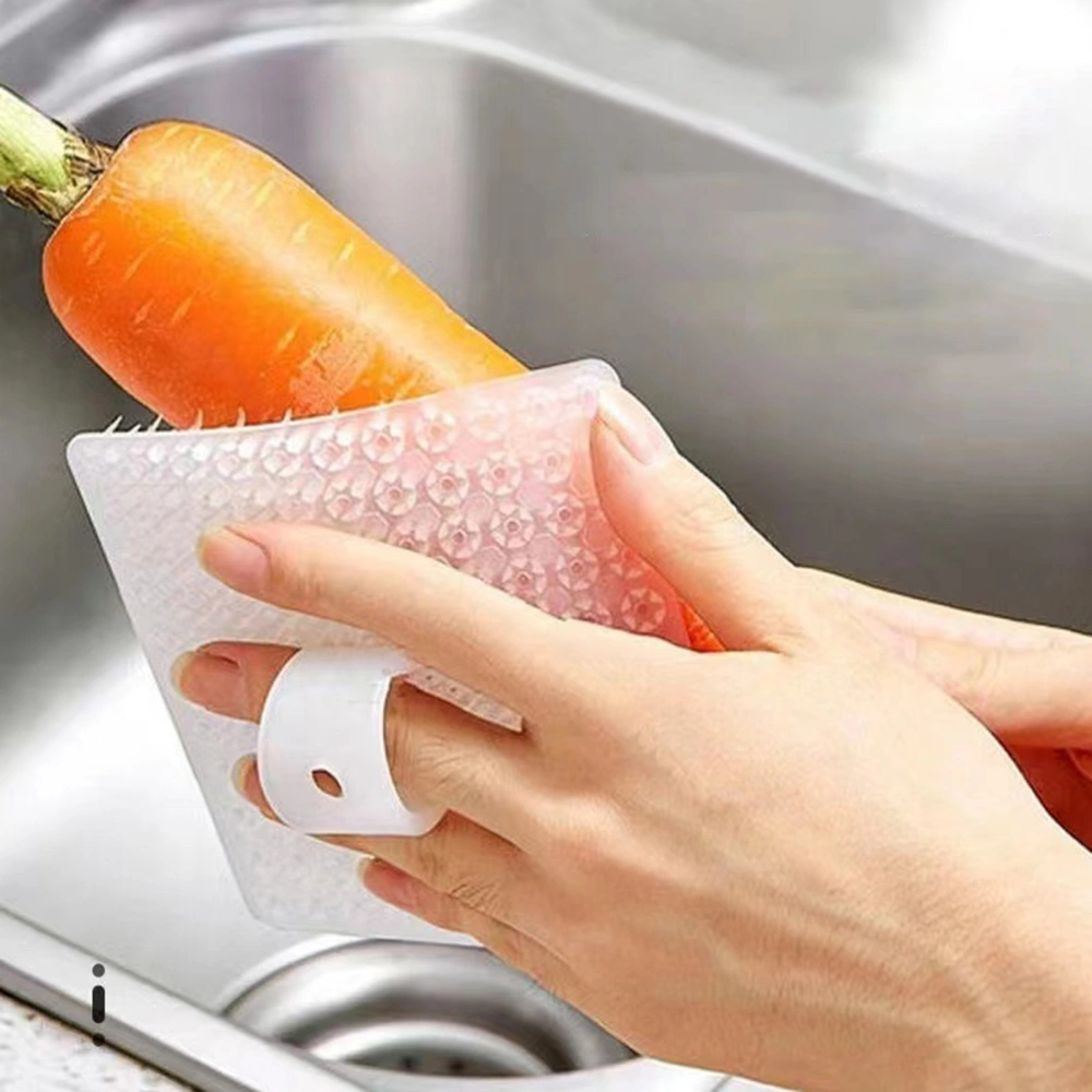 Fruit Brush Multifunctional Deep Cleaing Bendable Silicone Vegetable Crevice Finger Cleaning Brush for Kitchen