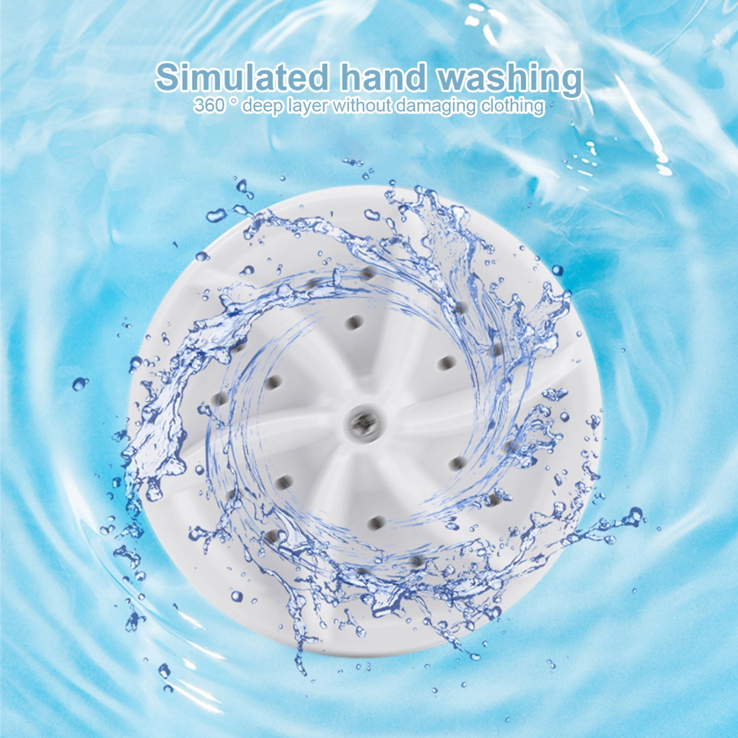 Travel Washing Machine Rotating Turbine Suction Cup Positive Negative Wave Wheel Anti-Fall Firmly Sucked Laundry ABS Turbo Sink Washing Machine Home Supply