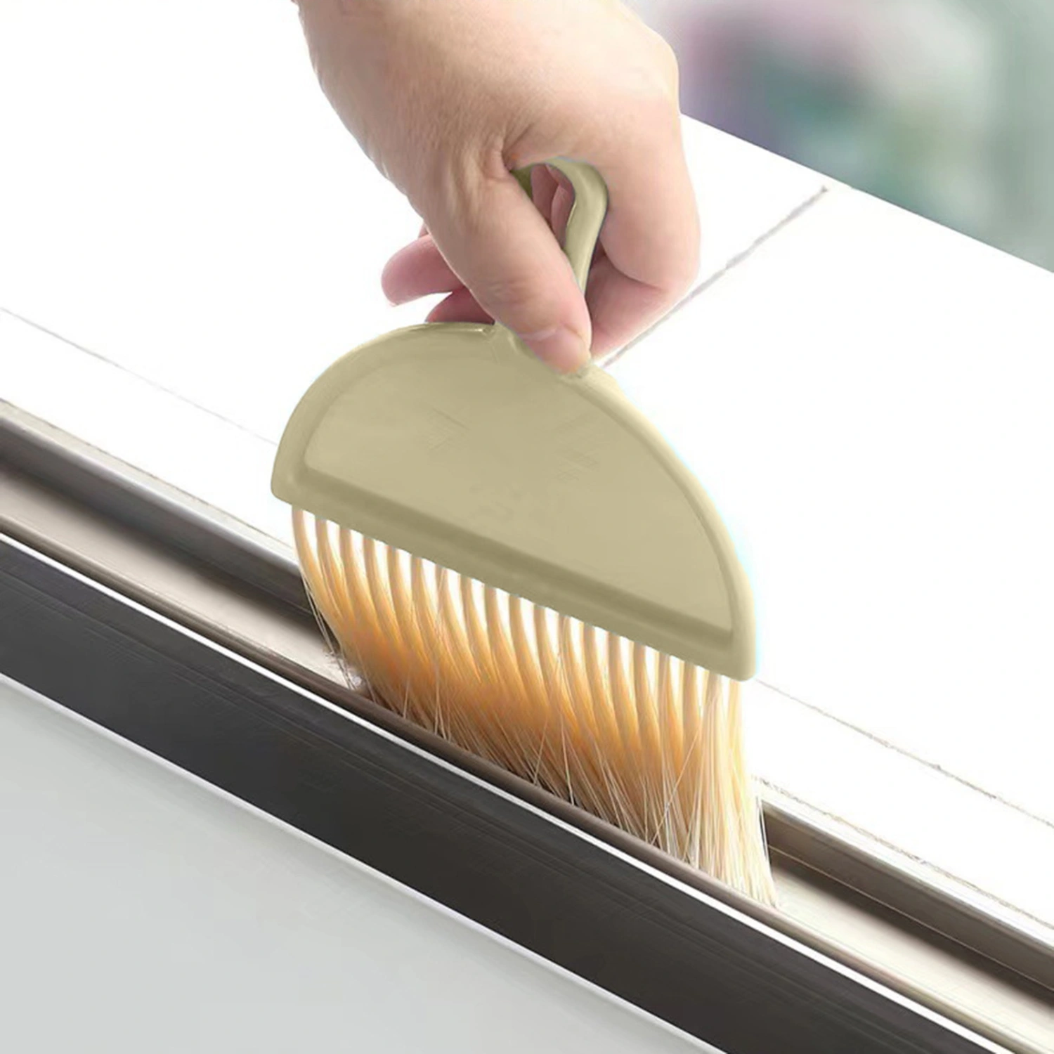 1 Set Mini Broom Dustpan Set Durable Compact Desktop Cleaning Brush Hanging Hole Design Brush Home Accessory