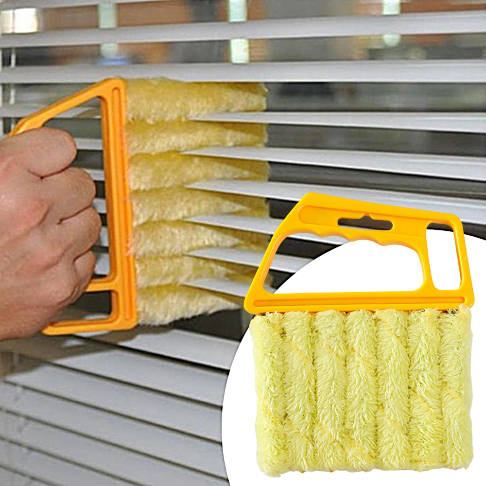 AC Vent Outlet Cleaning Brush Soft Anti-deformed Detachable Plush Comfortable Grip Clean Shutter Plastic Thick Fabric Louver Cleaner for Car