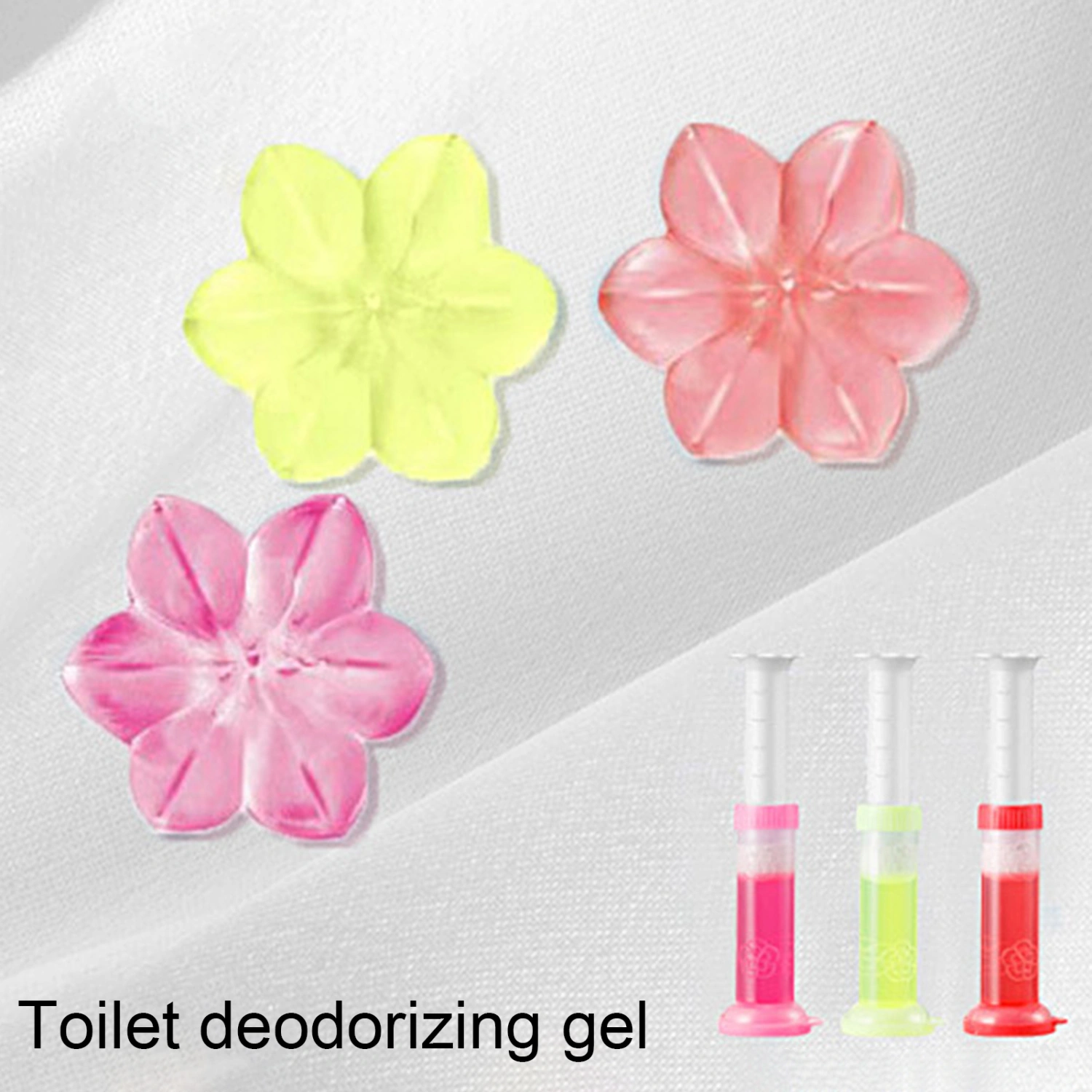 Toilet Cleaner Gel Small Flower Shape Aromatic Large Capacity Sealed Needle Design Remove Odors Multi Flavors Toilet Air Freshener Fragrance Deodorant for Bathroom