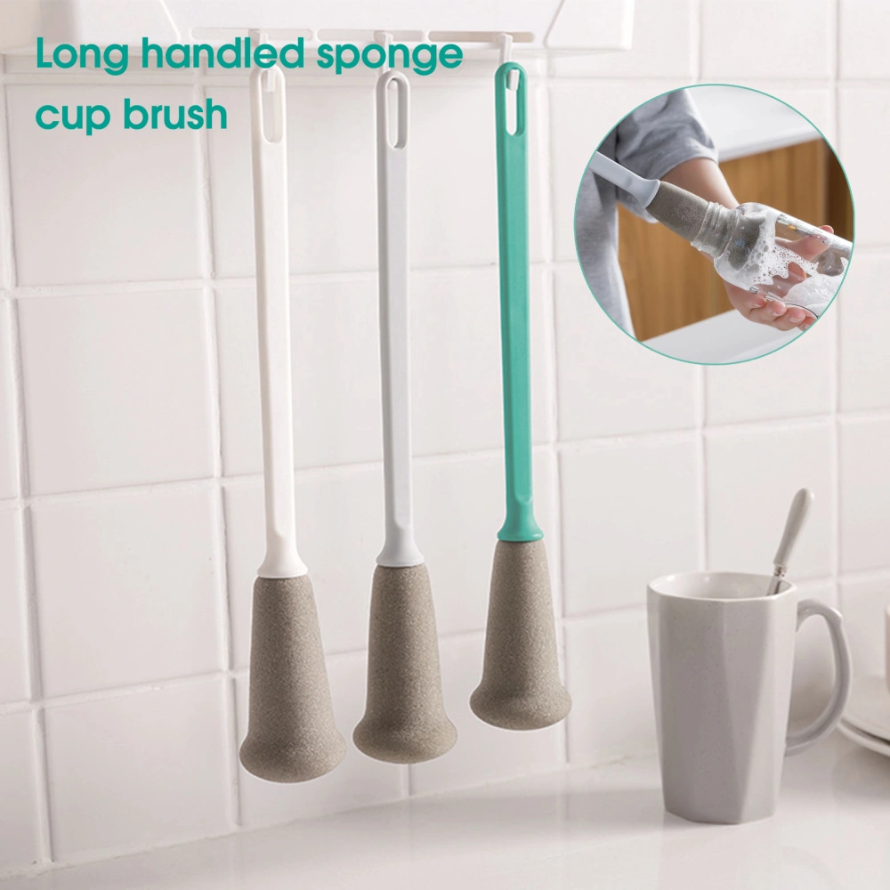 Cup Brush Quick Drying Soft Sponge Strong Decontamination Long Handle Baby Milk Bottle Brush Cup Cleaner for Kitchen