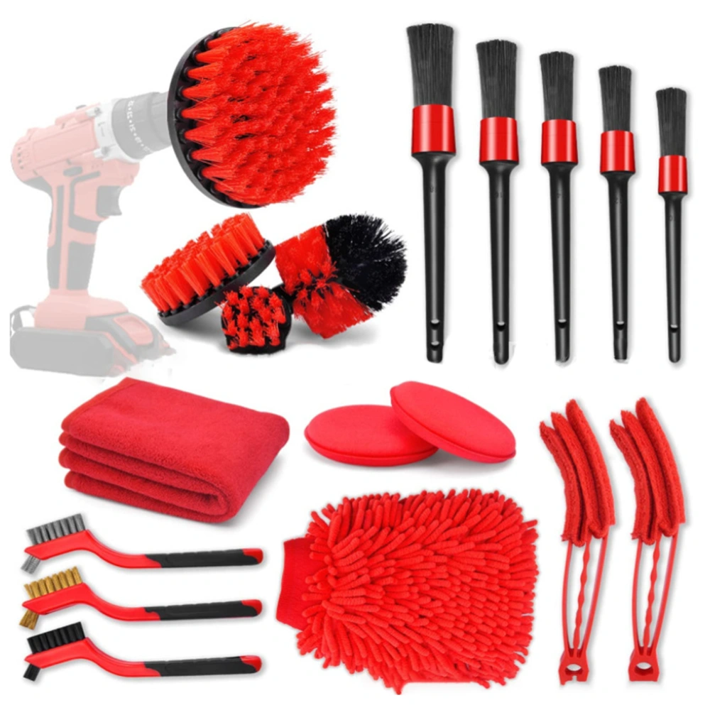 1 Set Multifunctional Car Detailing Brush Professional Plastic Efficient Rich Foam Car Cleaning Brush for Vehicle