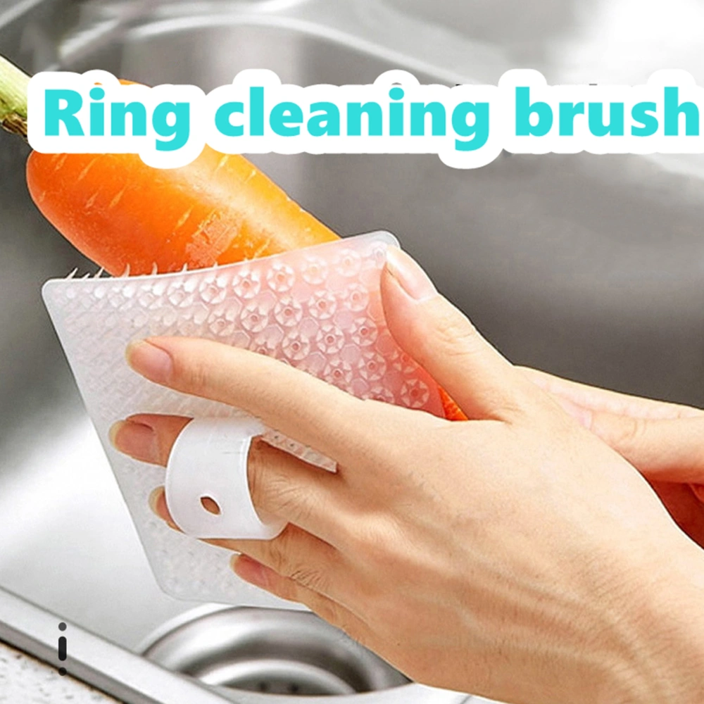 Fruit Cleaning Brush Multifunctional Effective Bendable Hard Silicone Finger Clip Potatoes Carrots Crevice Brush for Kitchen 