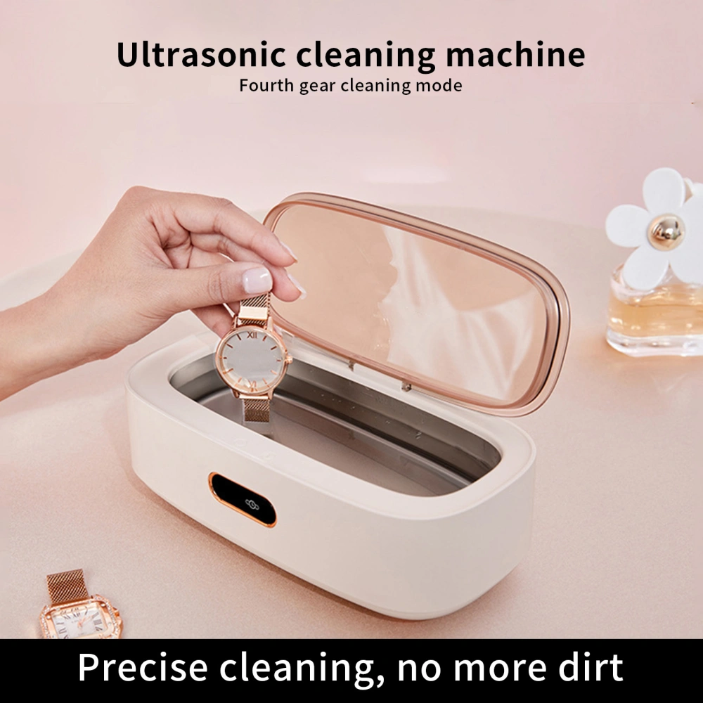 Ultrasonic Cleaner 47KHz High Frequency Adjustable Multiple Modes Small Eyeglasses Jewelry Watch Household Ultrasonic Cleaning Machine Home Supplies