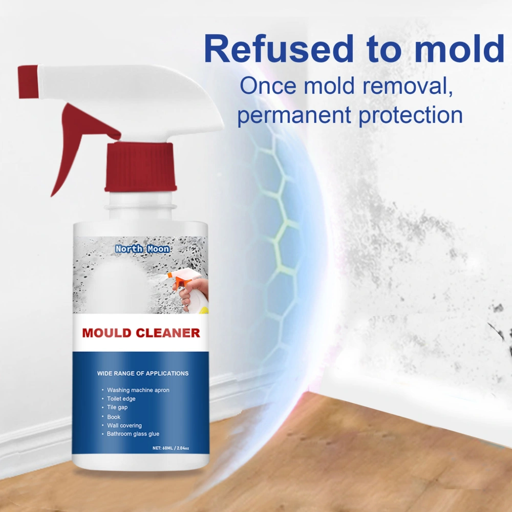 60ml Mold Remover Multipurpose Mildew Removal Good Decontamination Effect Reduce Bad Odor Foam Spray Remove Stains Protect Furniture Floor Bathroom Mildew Spray for Bathroom