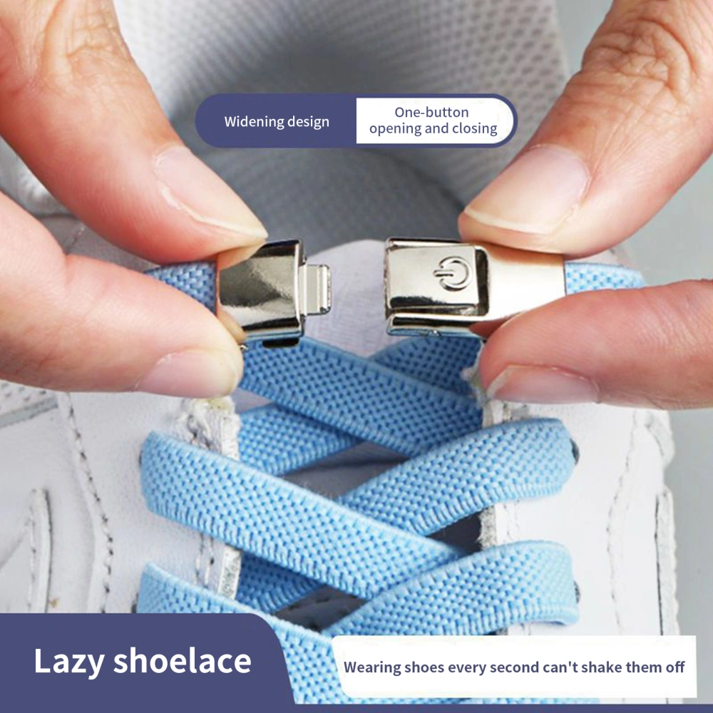 2Pcs Shoes Laces Fastener No Tie Shoelaces Press Type Creative Elastic Shoelace Lock Buckle Shoes Accessories