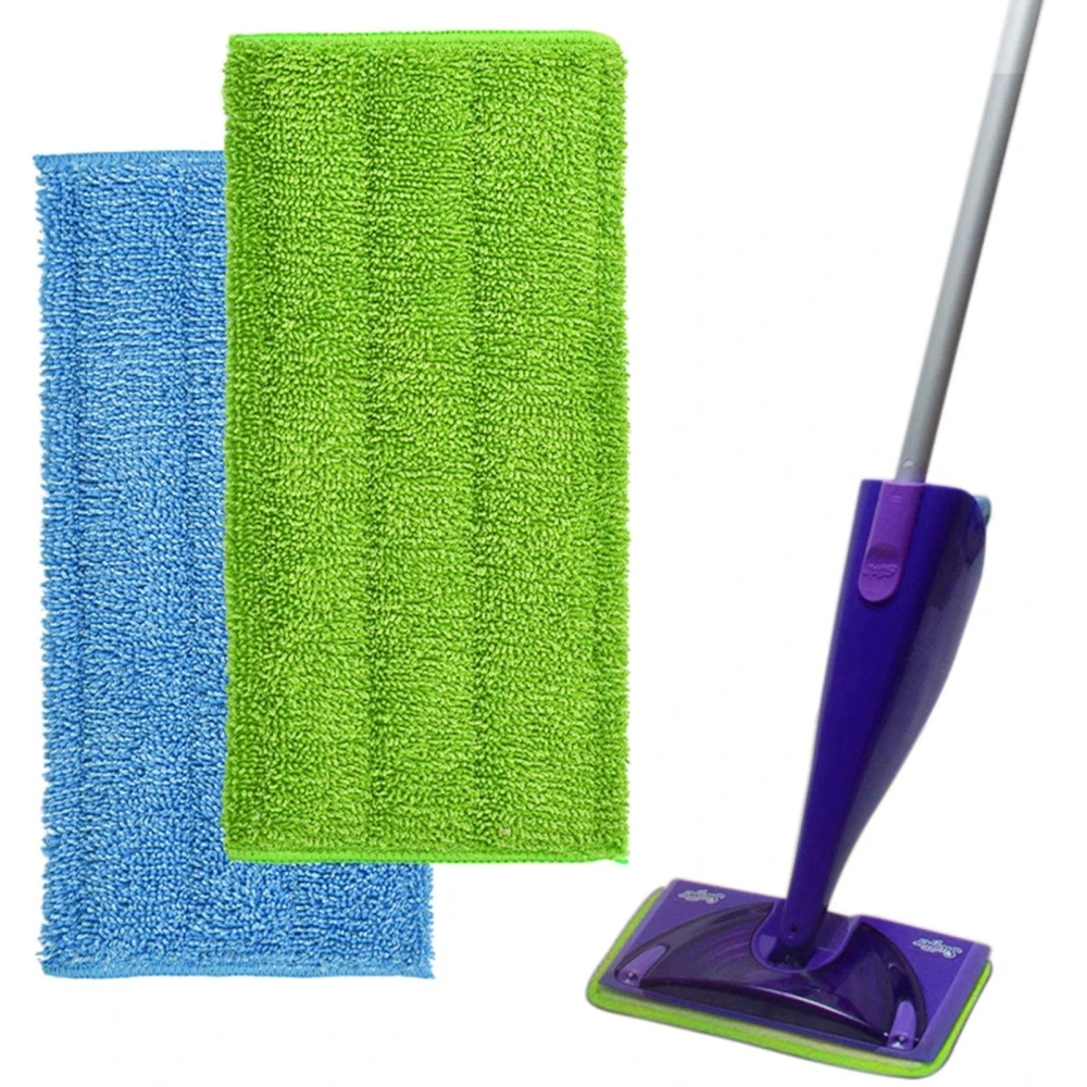 Flat Mop Cloth Wet Dry Use Highly Absorbent Extra Soft Reusable Simple Installation Deep Cleaning Fiber Flat Mop Cloth Replacement Mop Pad Cover for Swiffer