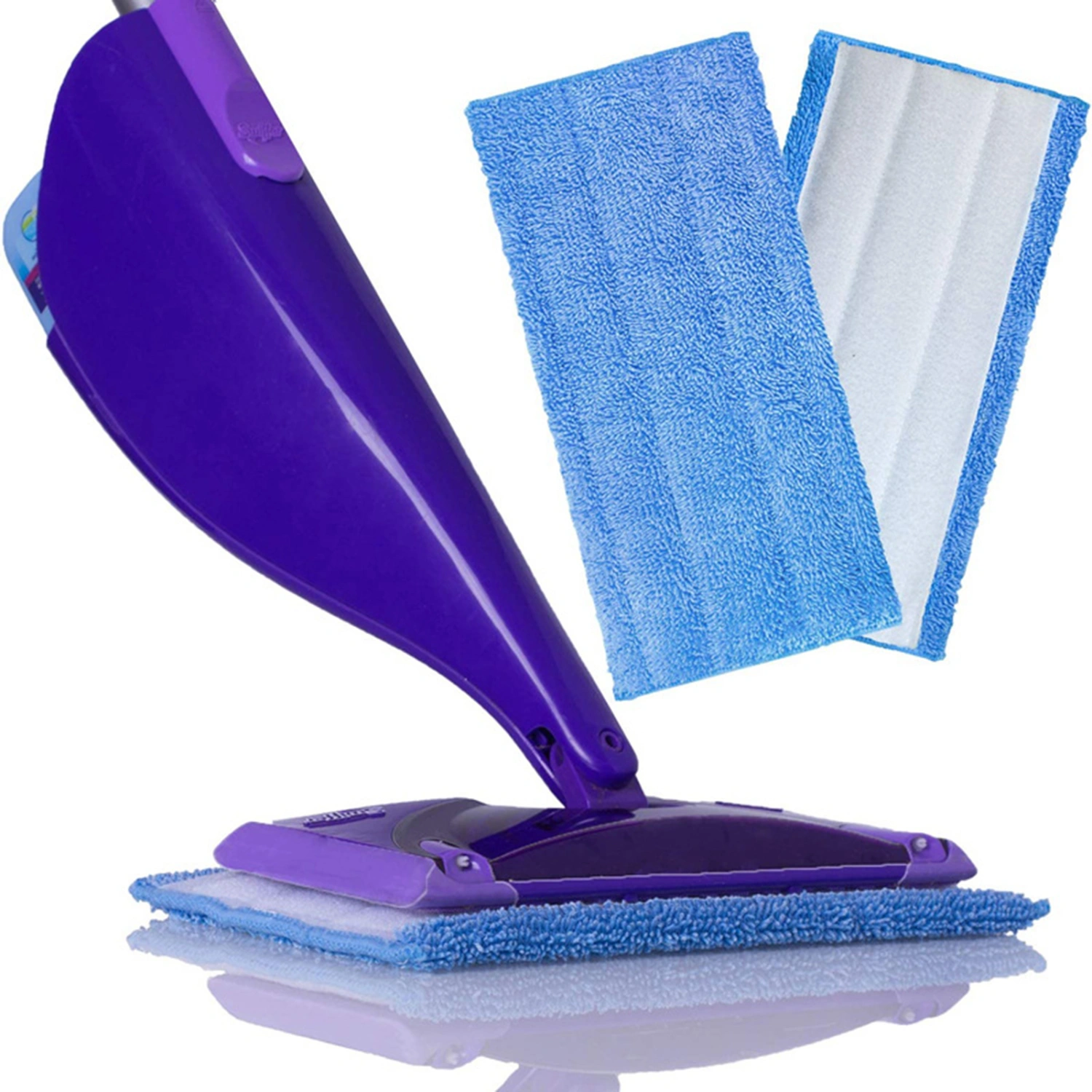 Flat Mop Cloth Wet Dry Use Highly Absorbent Extra Soft Reusable Simple Installation Deep Cleaning Fiber Flat Mop Cloth Replacement Mop Pad Cover for Swiffer