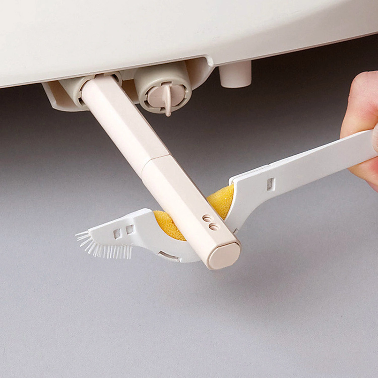 3Pcs Toilet Nozzle Brushes Long Handle Soft Sponge Fine Bristles Corner Brush Multifunctional Stain Remove Handheld Toilet Flush Pipe Cleaning Tools Bathroom Accessories