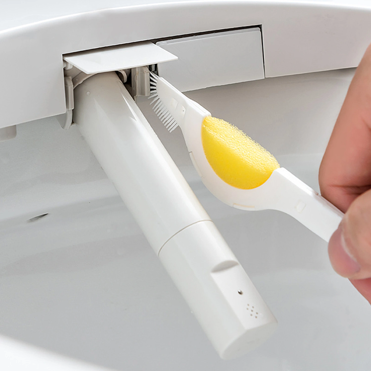 3Pcs Toilet Nozzle Brushes Long Handle Soft Sponge Fine Bristles Corner Brush Multifunctional Stain Remove Handheld Toilet Flush Pipe Cleaning Tools Bathroom Accessories