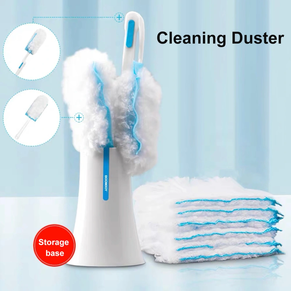 1 Set Cleaning Duster Electrostatic Adsorption Bendable Joint Retractable Disposable Replaceable Head Dust Brush Home Cleaning Tool