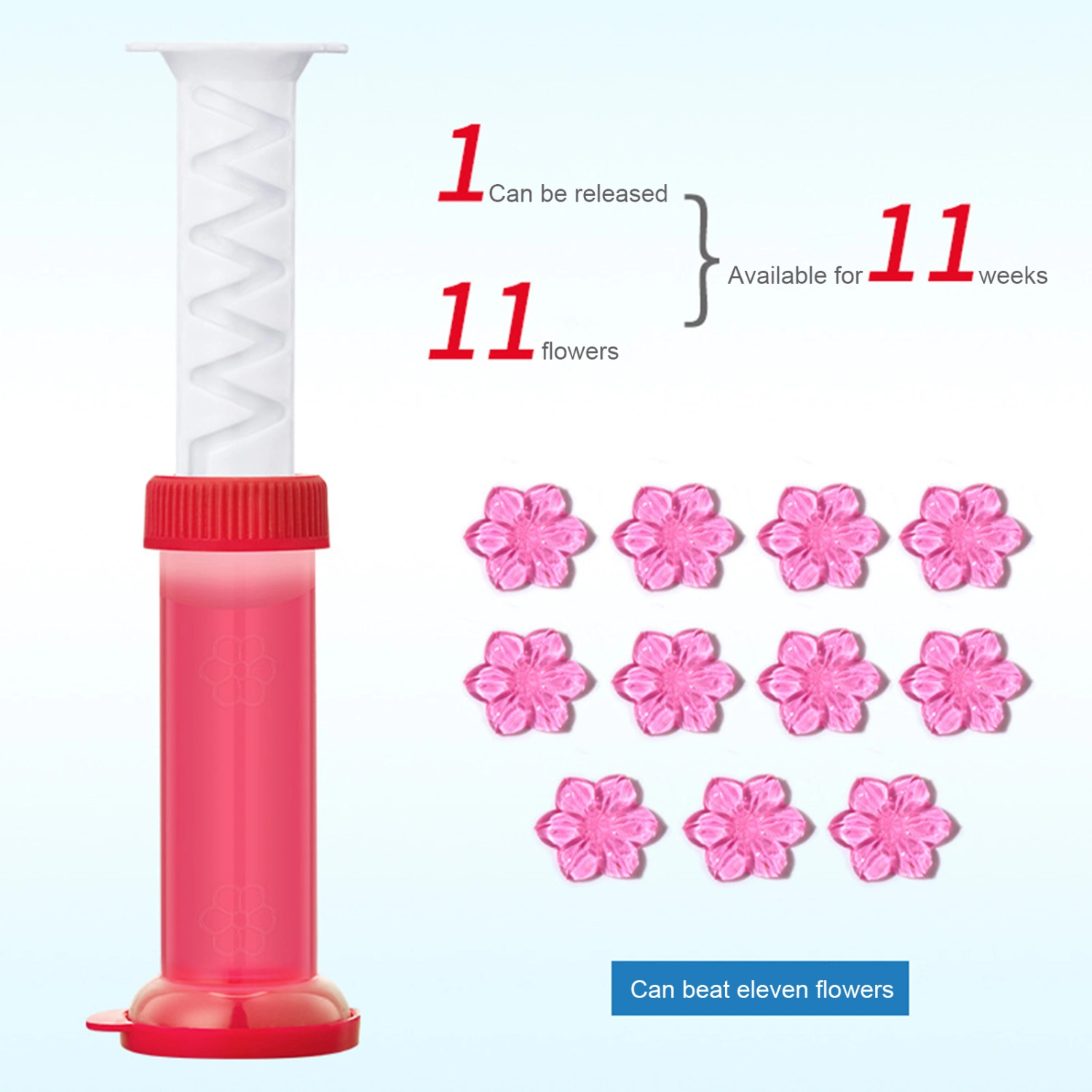 48ML 11 Count Toilet Gel 6 Scents Stain Odor Removal Air Freshener Flower Shape Toilet Bowl Cleaner Stamp Bathroom Supplies 