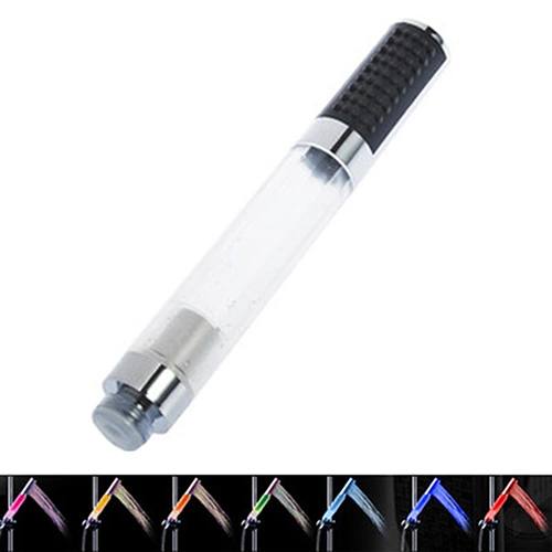 Round Stick Faucet LED Glow Lights Handheld Showerhead Bathroom Rainbow Waterflow