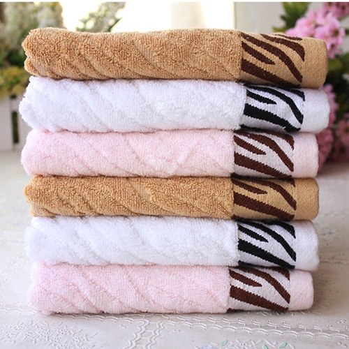 Ultra Absorbent Tiger Pattern Bamboo Fiber Bath Towel Home Washcloth Hand Towel