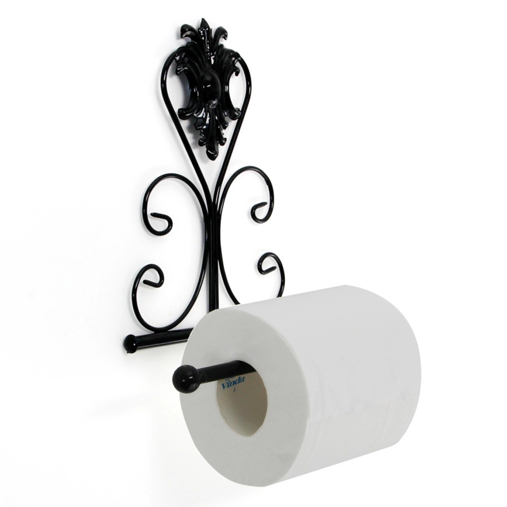 Wall Mounted Vintage Iron Toilet Paper Roll Towel Holder Rack Bathroom Decor