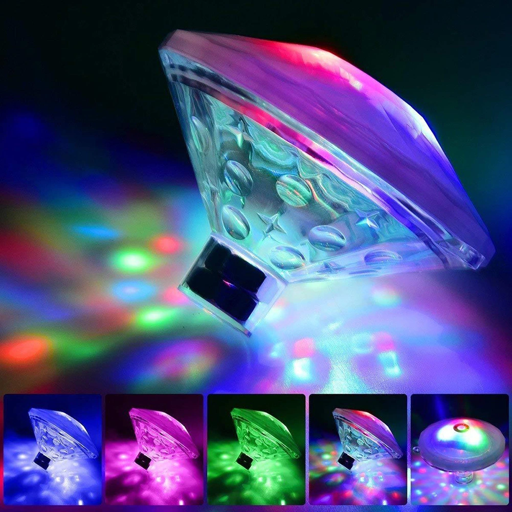 7 Lighting Mode RGB Color LED Light Bathtub Swimming Pond Floating Night Lamp