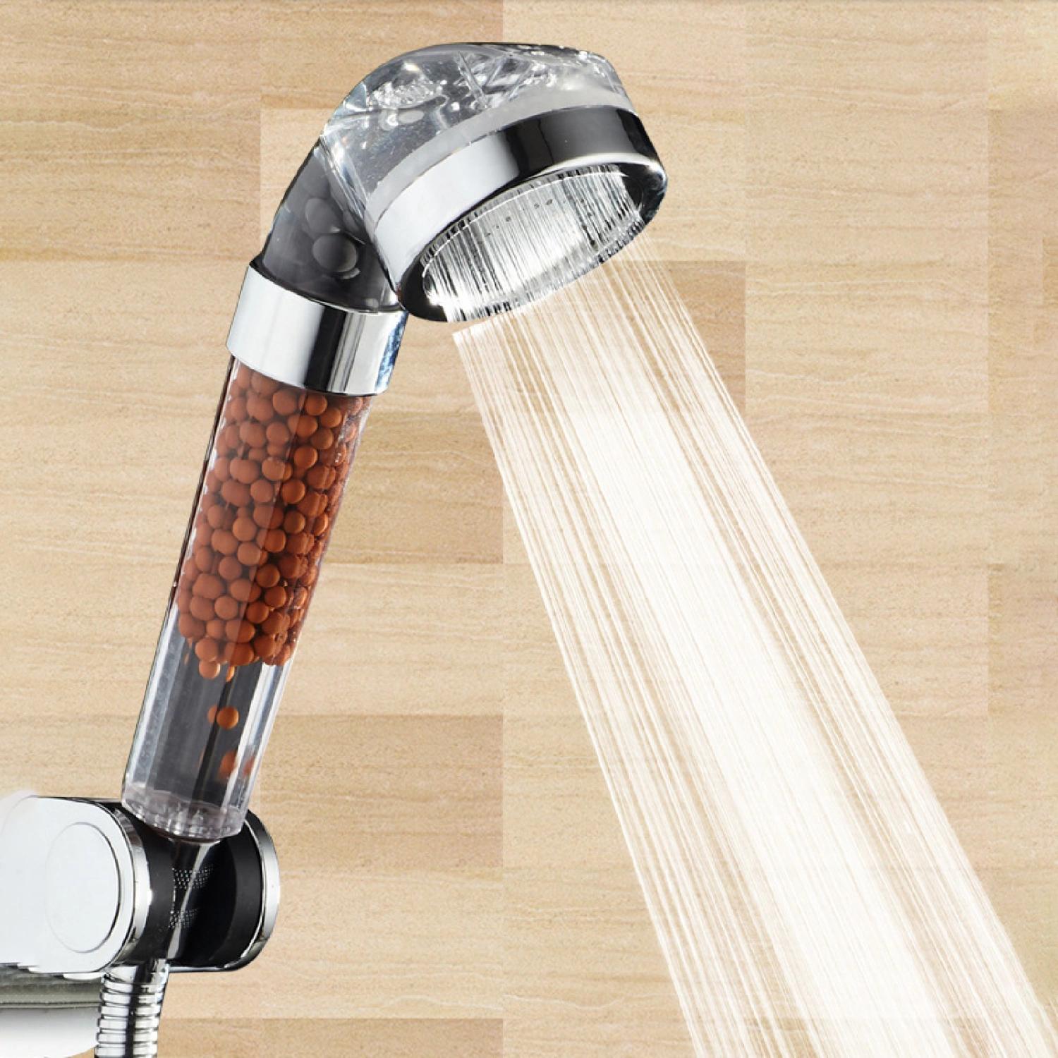 Bathroom Household Water Heater Showerhead Handheld Negative Ion Shower Nozzle