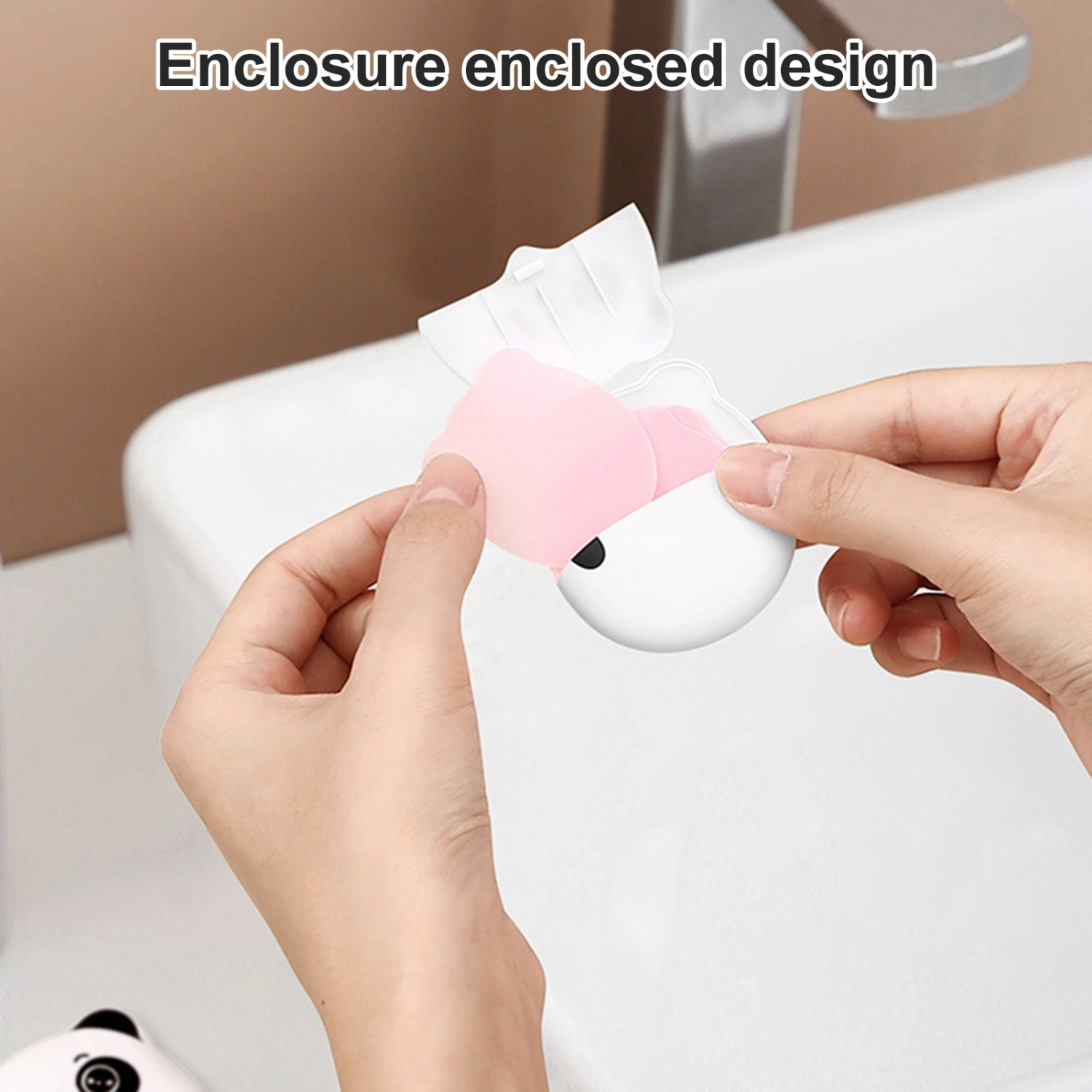 50Pcs Disposable Soap Paper Portable Dissolves in Water Convenient One Time Enclosure Design Wash Hand PP Material Cartoon Panda Soap Paper Outdoor Travel