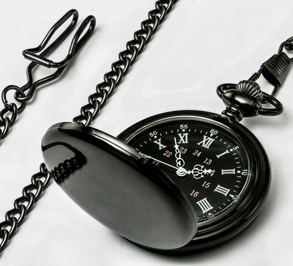 Fashion 37CM Fob Chain Smooth Steel Quartz Pocket Watch Vintage Roman Nmber Dial Pendant Fob Watch Gifts Clock